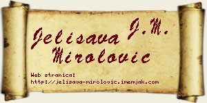 Jelisava Mirolović vizit kartica